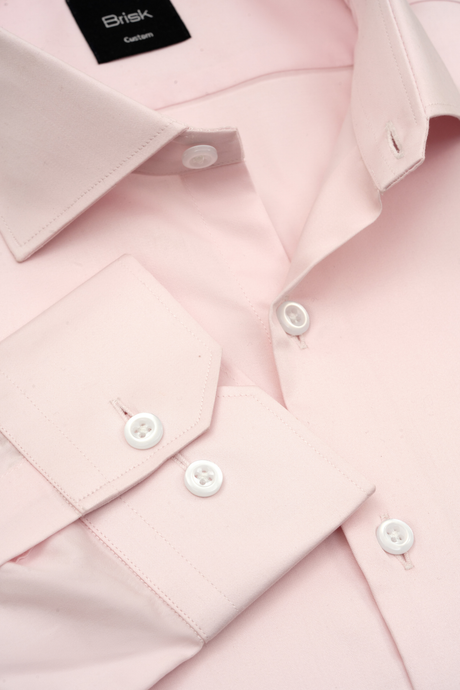 Light Pink Easy-Care Sateen Shirt-1