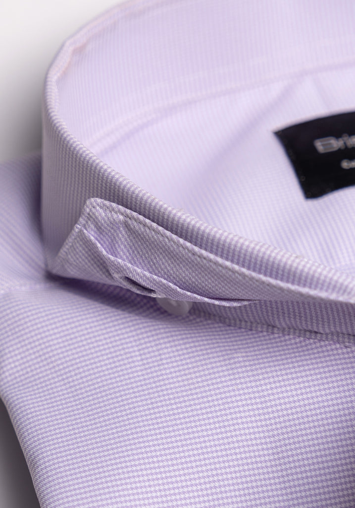 Lilac Micro Houndstooth Performance Ultra Stretch Shirt - Wrinkle Free
