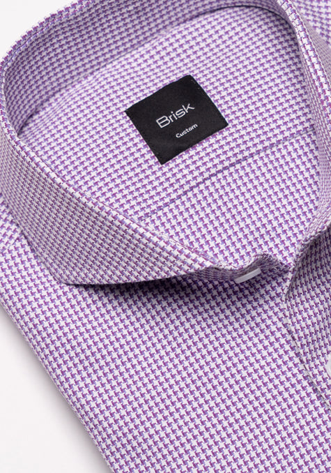 Mauve Structured Houndstooth Shirt – Brisk