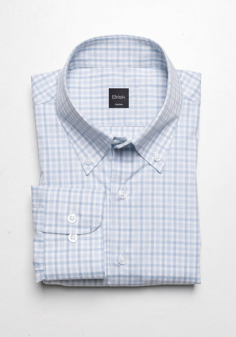 Melange Blueish Grey Gingham Shirt