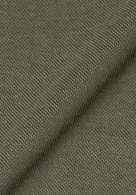 Military Green Feather Soft Piqué