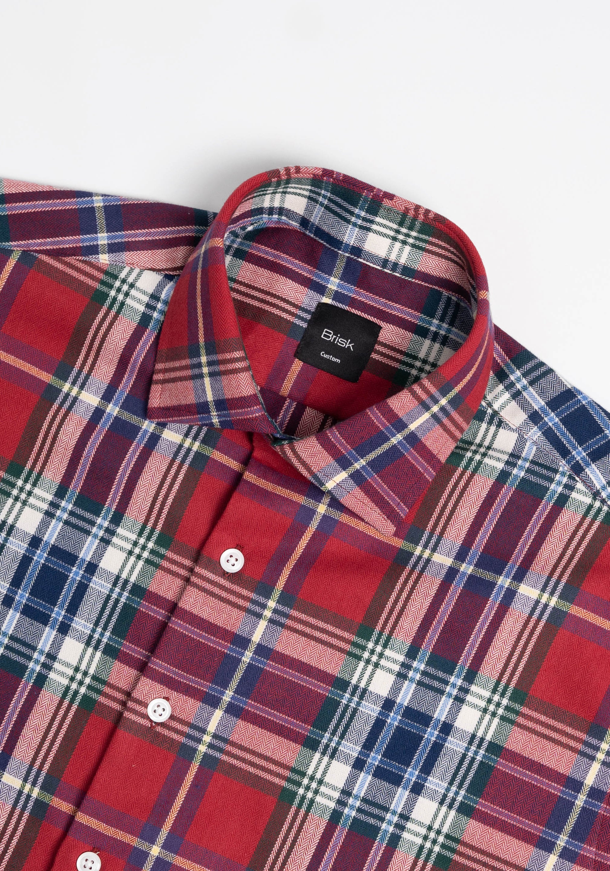 Multi Color Heavy Weight Herringbone Tartan Flannel Shirt – Brisk ...