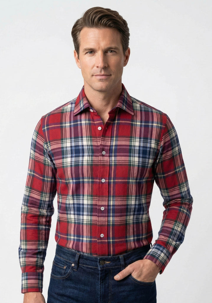 Multi_Color_Heavy_Weight_Herringbone_Tartan_Flannel_Shirt-3