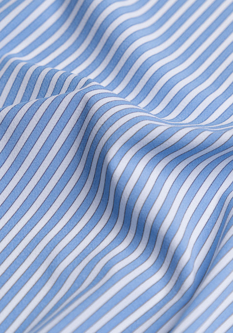 Blue Four-Way Performance Stretch Stripes - Wrinkle Free