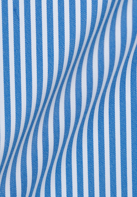 Royal Blue Performance Super Stretch Stripes - Wrinkle Free