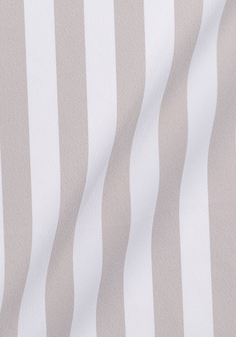 Light Grey Performance Stretch Stripes - Wrinkle Free