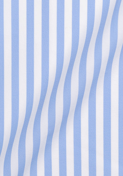 Sky Blue Performance Stretch Bengal Stripes - Wrinkle Free