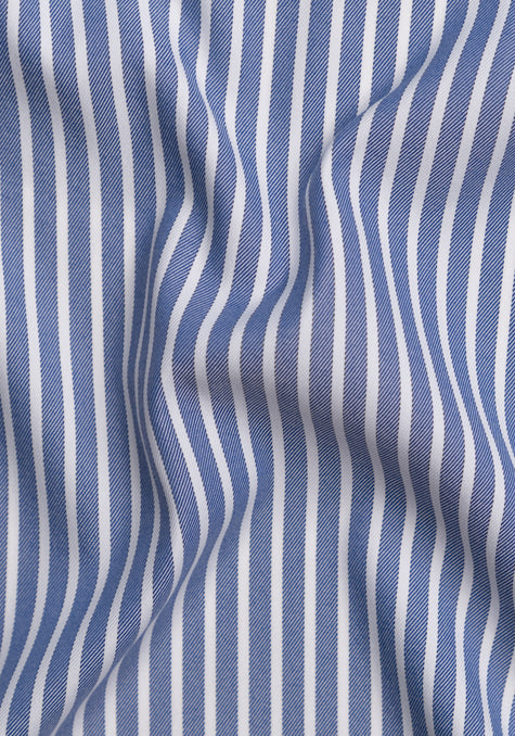Blueish Grey Performance Stretch Stripes - Wrinkle Free
