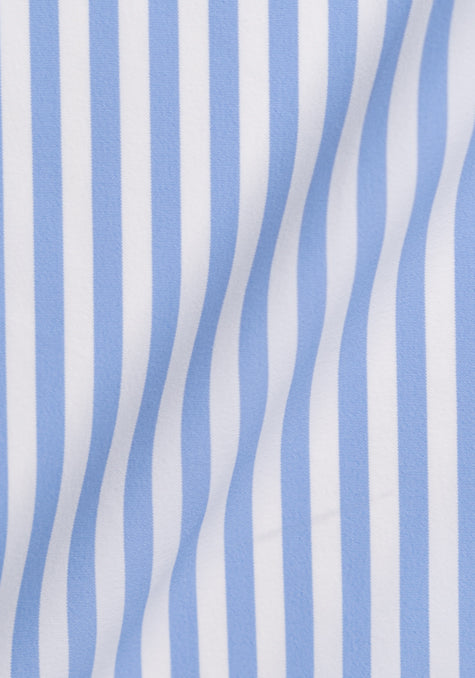 Sky Blue FOUR-Way Performance Stretch Bengal Stripes - Wrinkle Free