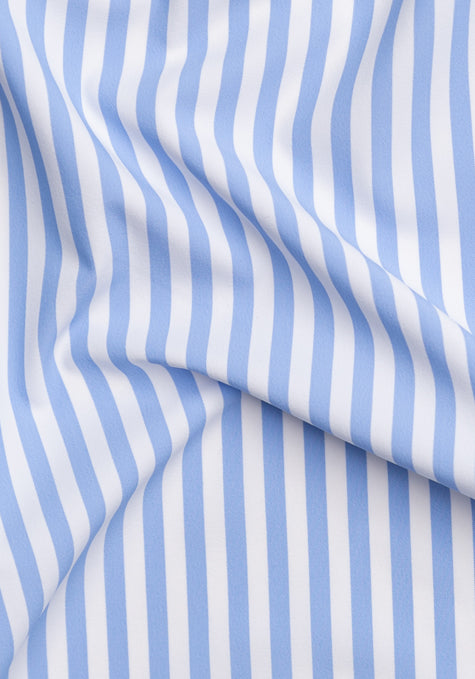 Sky Blue FOUR-Way Performance Stretch Bengal Stripes - Wrinkle Free