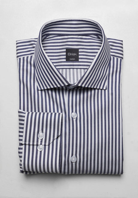 Navy Bengal Stripes Shirt - Wrinkle Resistant
