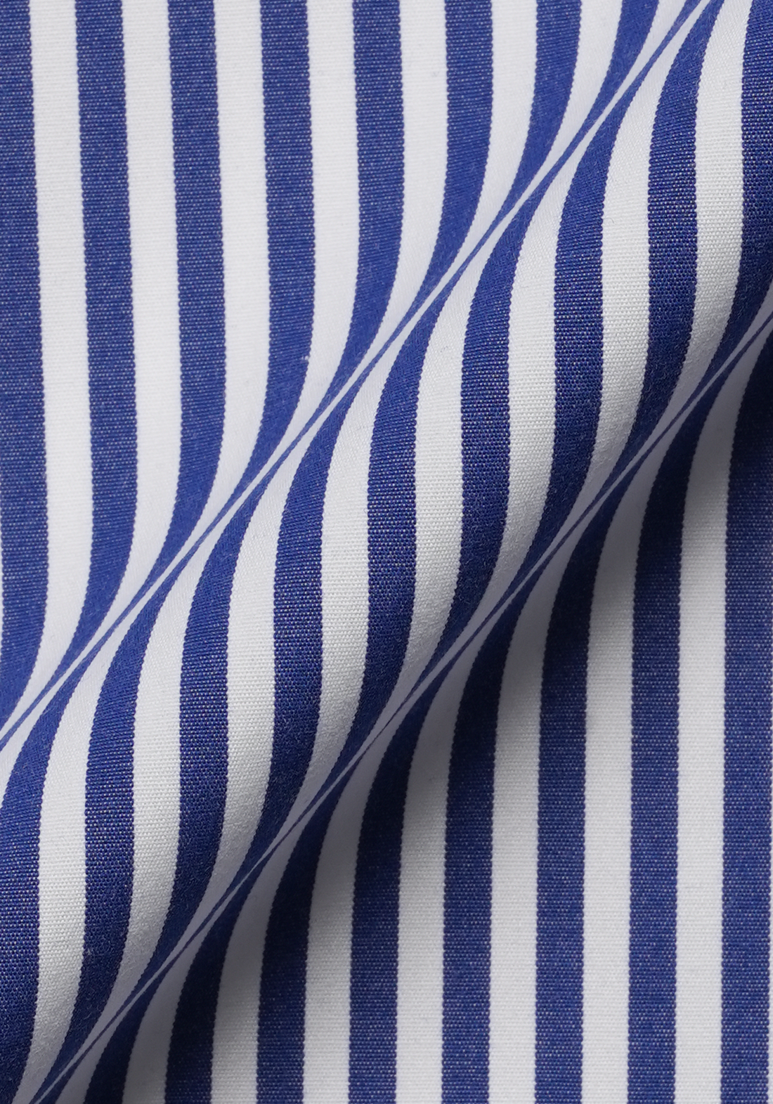 Navy Blue 80s 2ply Cotton-Lyocell Stripes