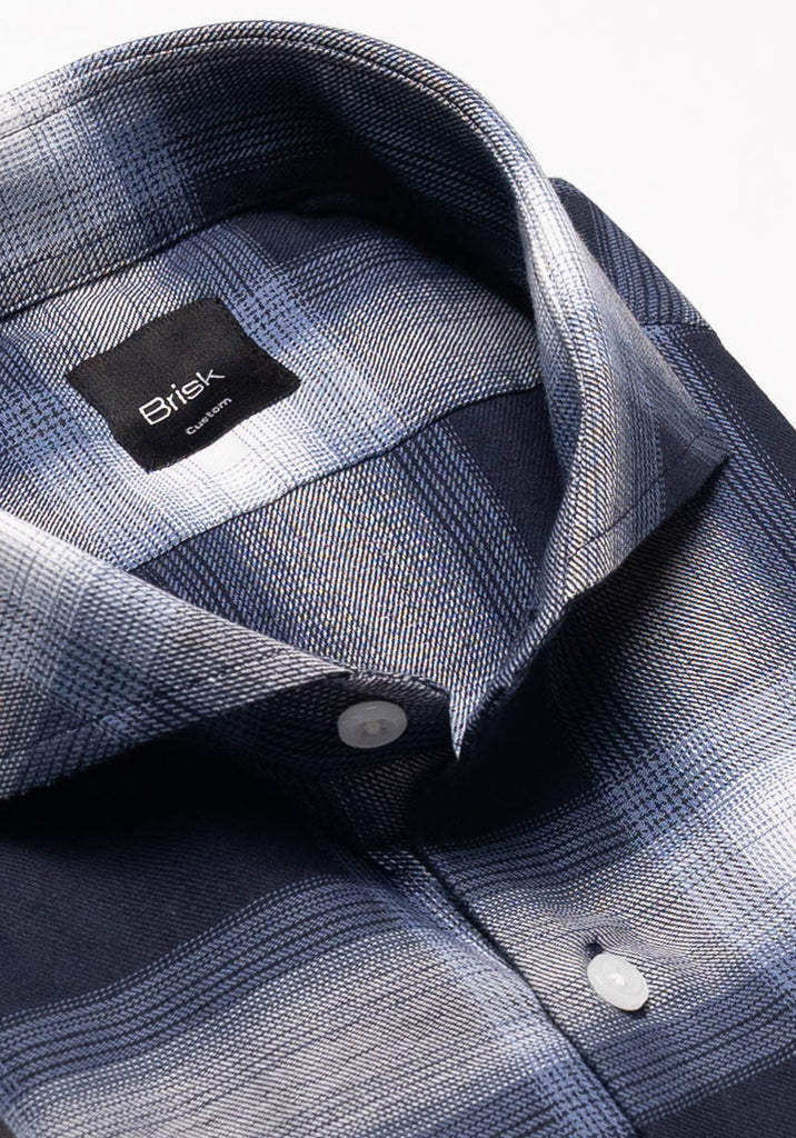 Navy Blue Light Weight Flannel Shirt-1