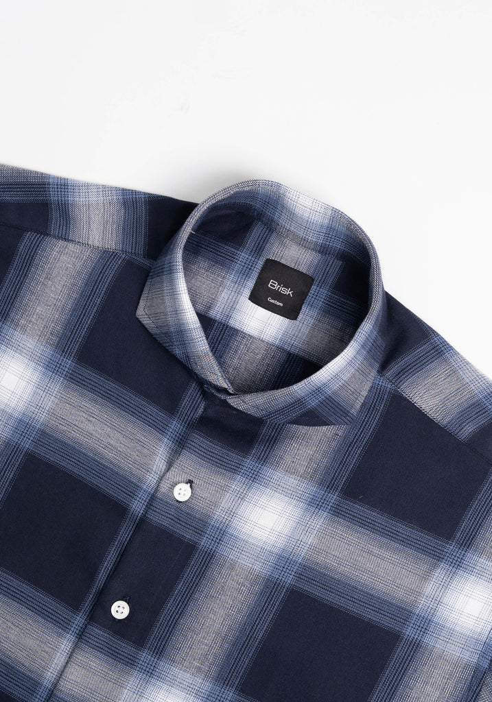 Navy Blue Light Weight Flannel Shirt-2