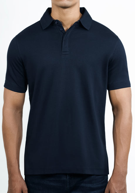 Navy Blue Pima Cotton Polo