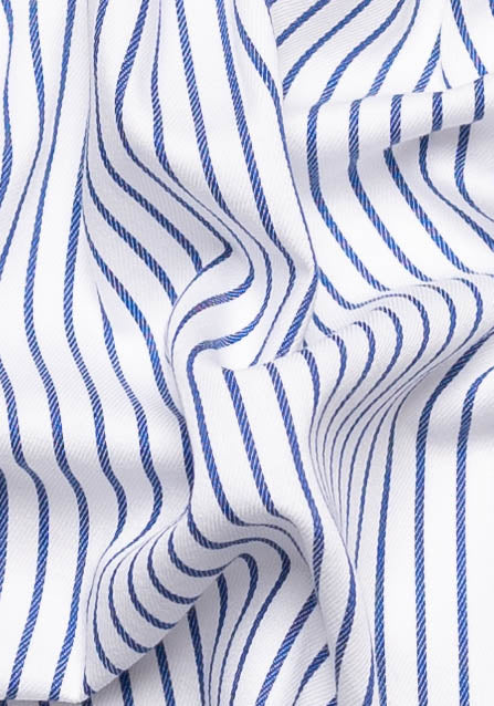 Navy Blue Twill-Pencil-Stripes