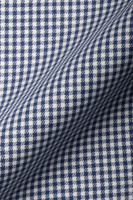 Navy Blue Twill Mini Gingham