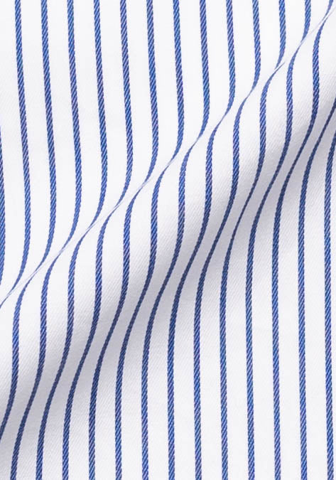 Navy Blue Twill Pencil Stripes