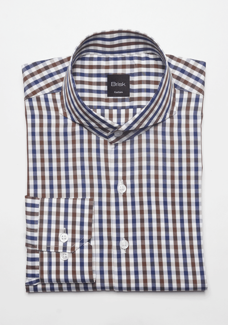 Navy Brown Gingham Shirt