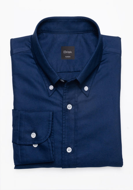 Navy Oxford Two-Ply Shirt