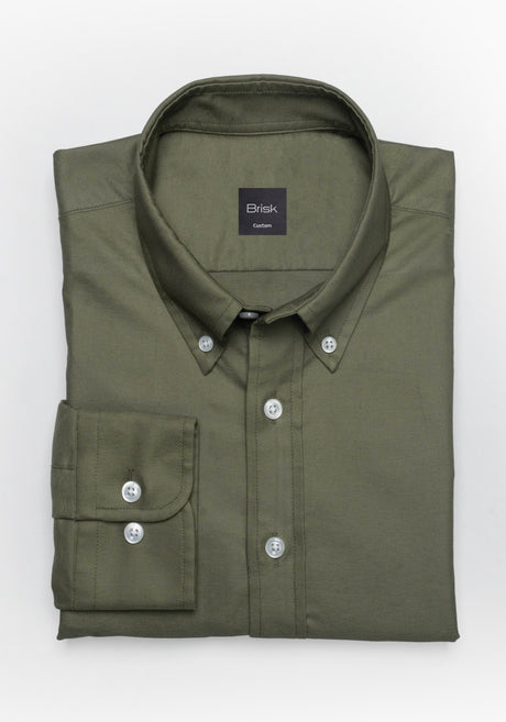 Olive Oxford Two-Ply Shirt