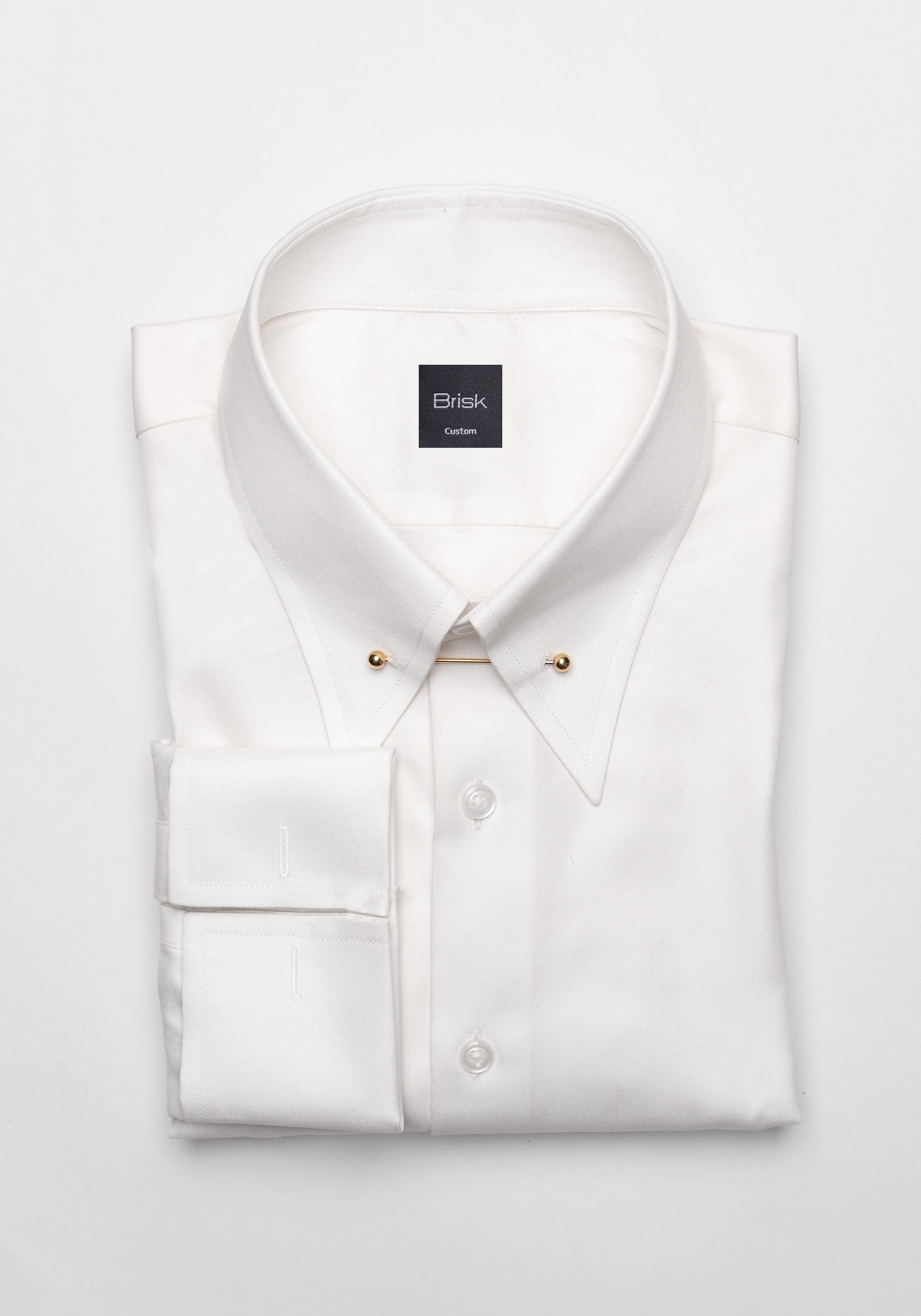Pearl White Twill Pima Cotton Shirt