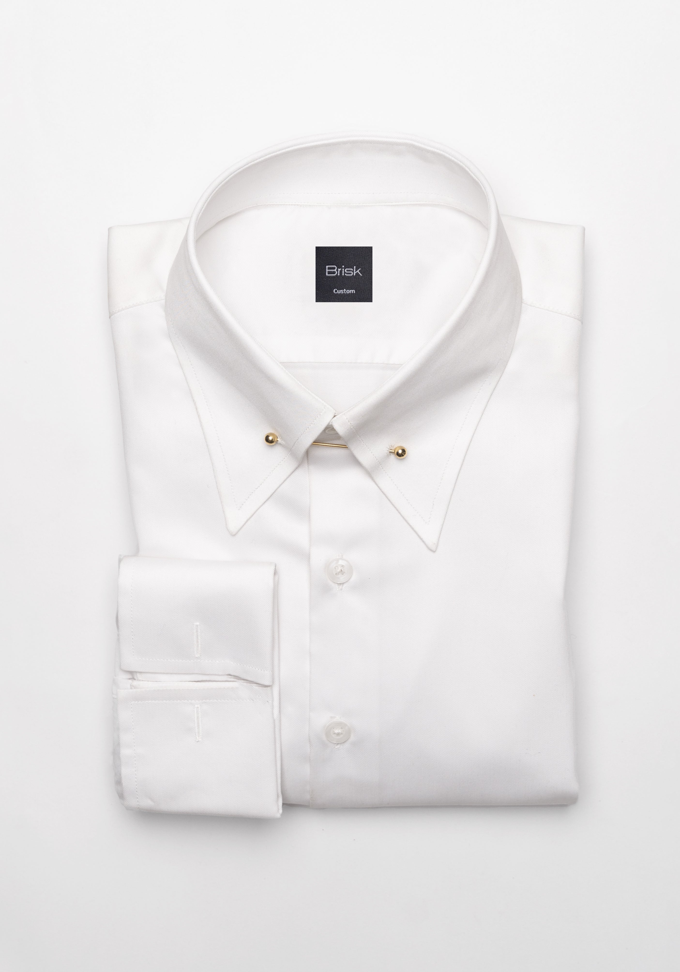 White Classic Golden Pin Collar Shirt – Brisk | Shirts, Jeans & More