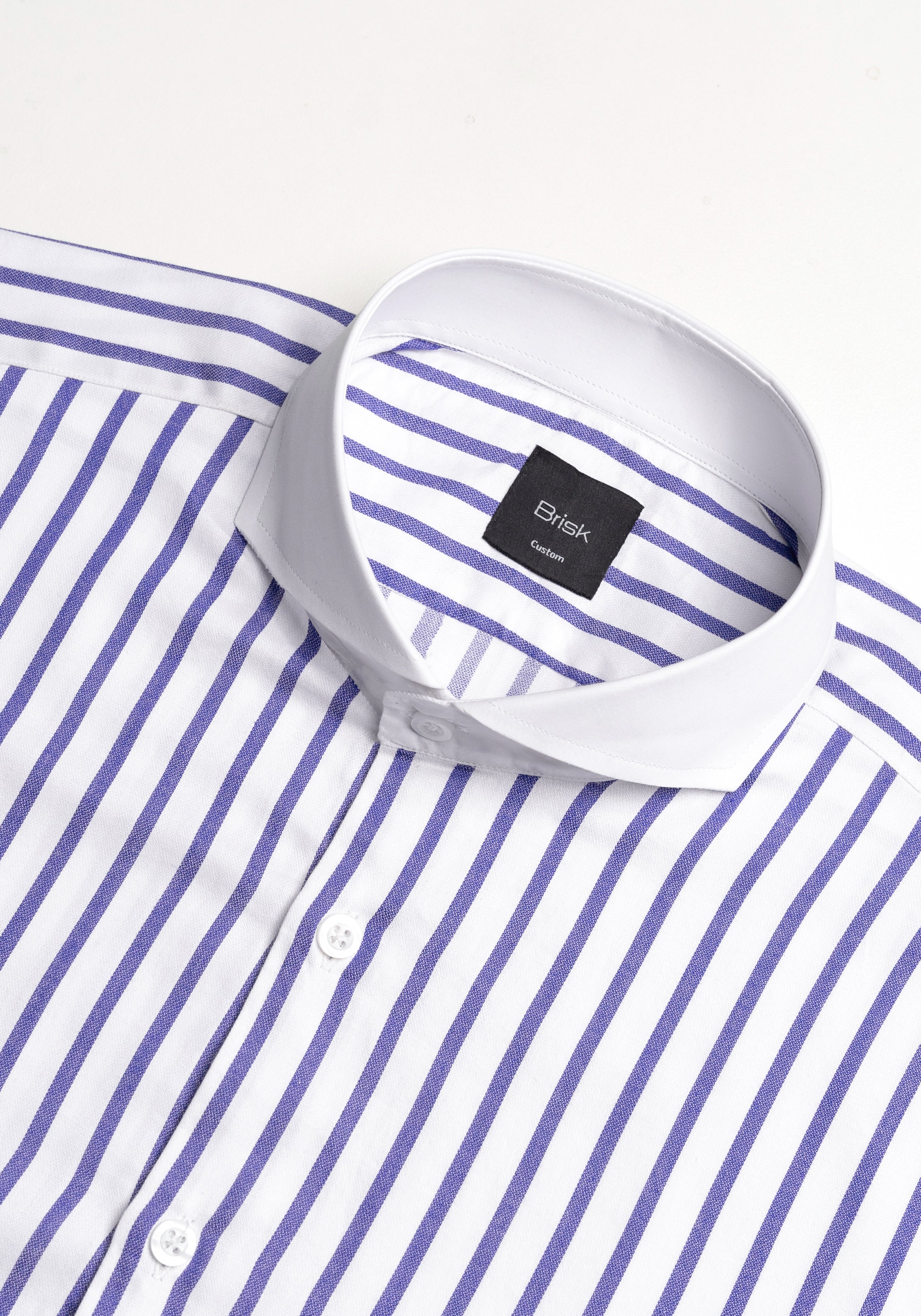 Purple Wide Stripes Soft Textured Pima Cotton Shirt