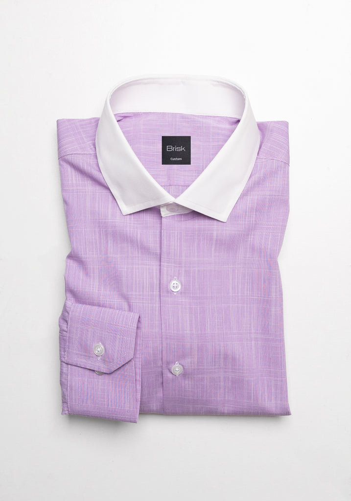 Purple Graphical Dobby Shirt