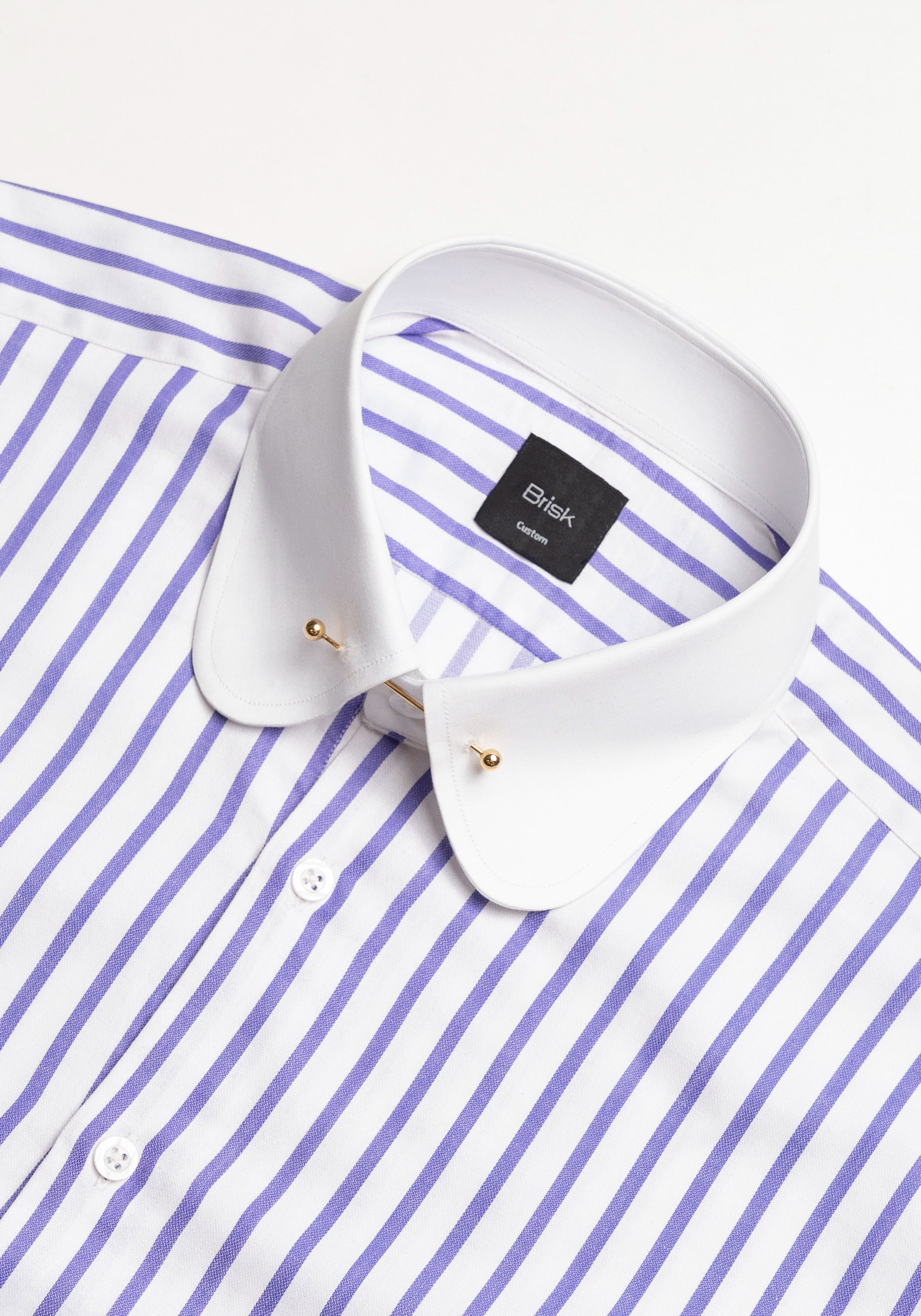 purple and white striped dress shirt The White Collar Dress Shirt