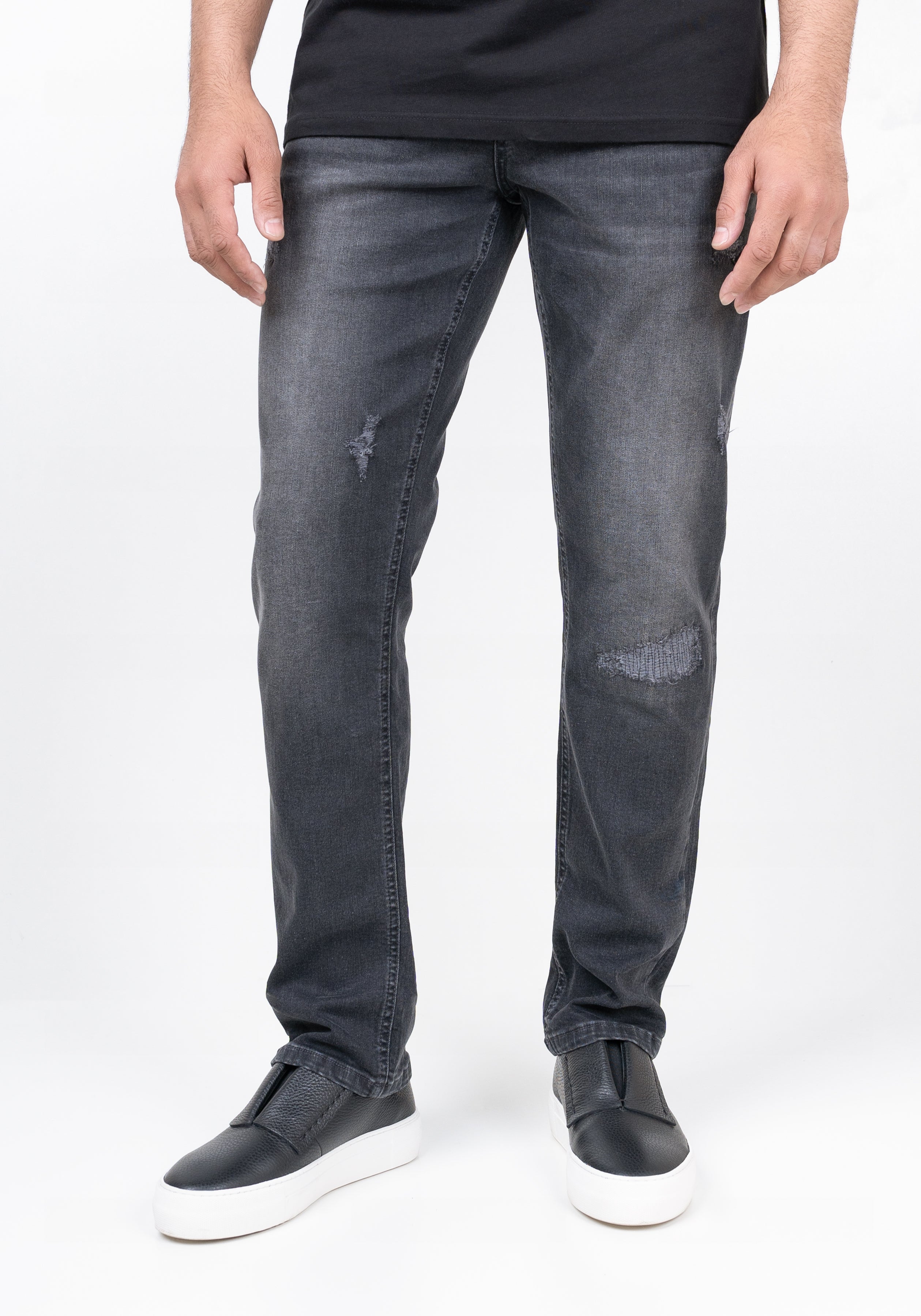 Charcoal Grey Rip & Repair Slim Fit Jeans - Lift – Brisk | Shirts ...