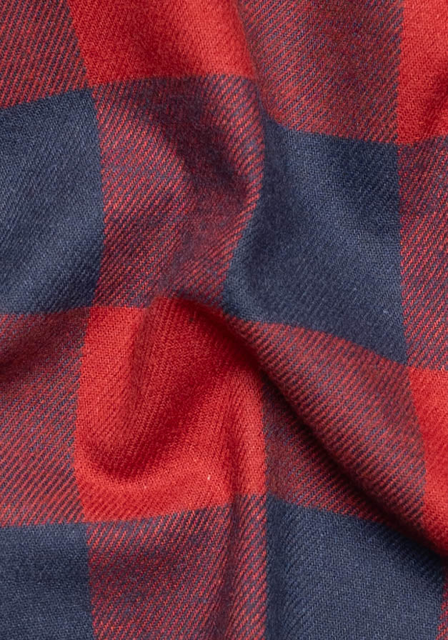 Red Blue Bold Boxes Heavy Flannel-1