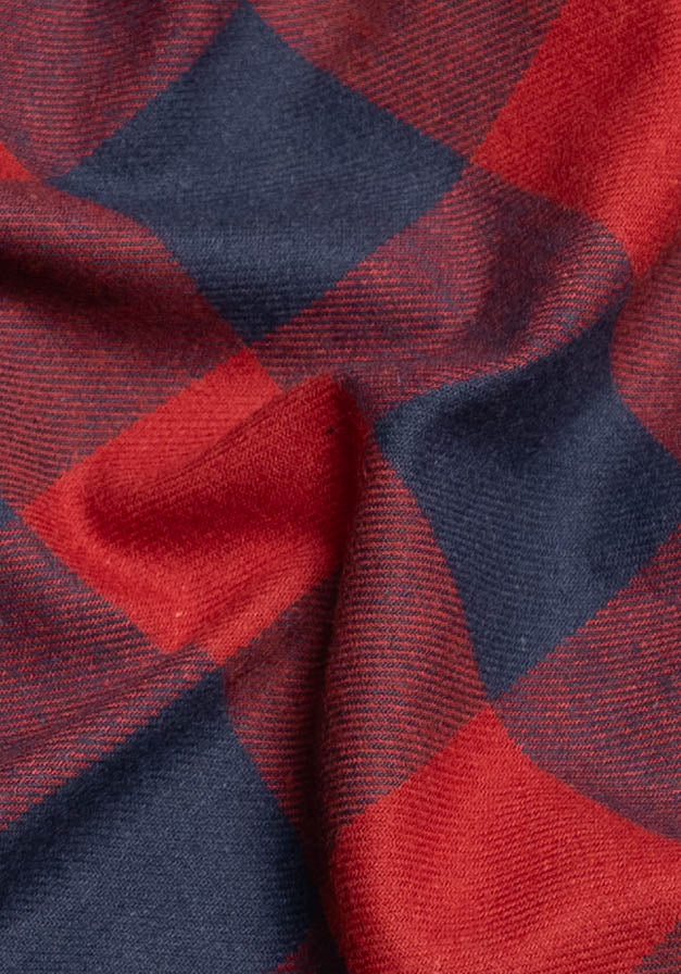 Red Blue Bold Boxes Heavy Flannel-2