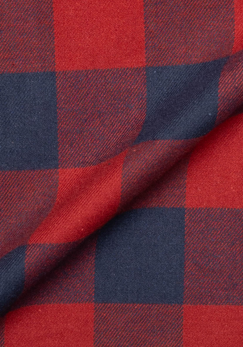 Sampler Box Design Red Blue Bold Boxes Heavy Flannel Shirt Sample Unused – Brisk Shirts