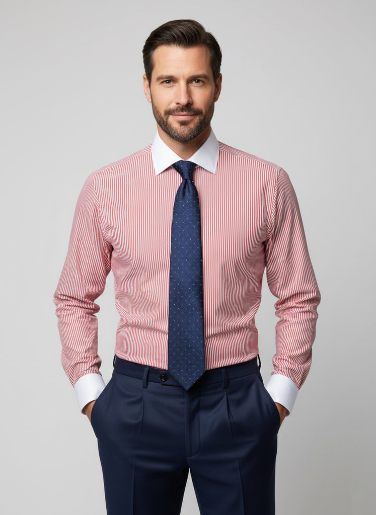 Red Narrow Stripes Shirt