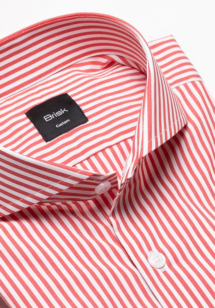 Red Stretch Stripes--Shirt
