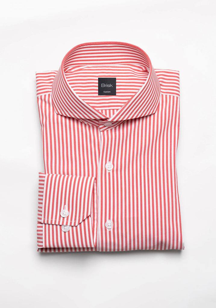 Red Stretch Stripes Shirt