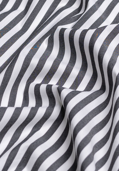 Charcoal Grey Performance Stretch Bengal Stripes - Wrinkle Resistant