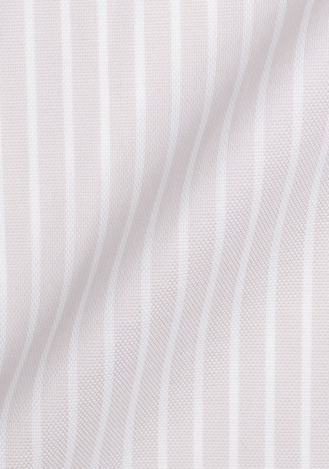 White On Light Tan Royal Oxford Stripes