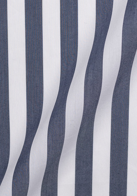 Charcoal Grey Bold Performance Stretch Stripes