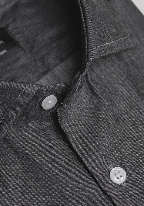 Grey Denim Medium Wash Shirt