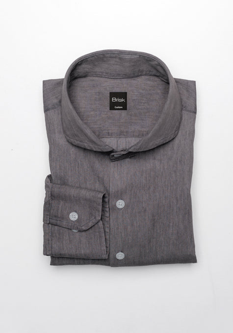 Grey Denim Medium Wash Shirt