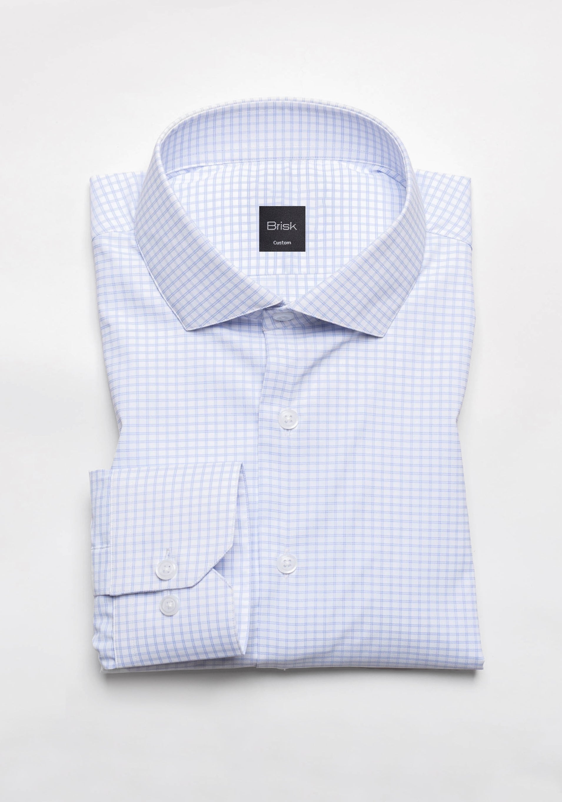 Sky Blue Grid Performance Stretch Shirt - Wrinkle Free Sky Blue Grid Performance Stretch Shirt - Wrinkle Free