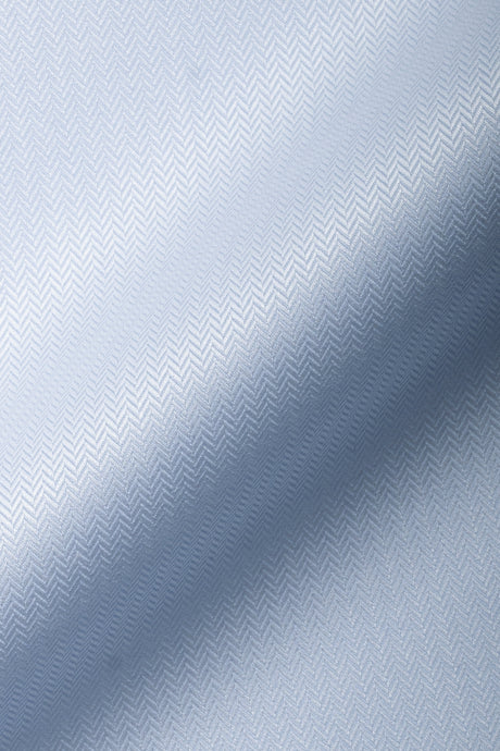 Sky Blue Sleek Herringbone Wrinkle-Free--1