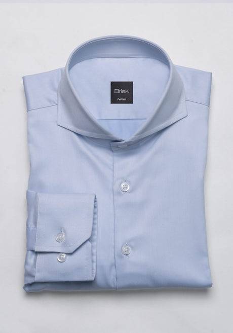 Sky Blue Twill Wrinkle-Free Shirt