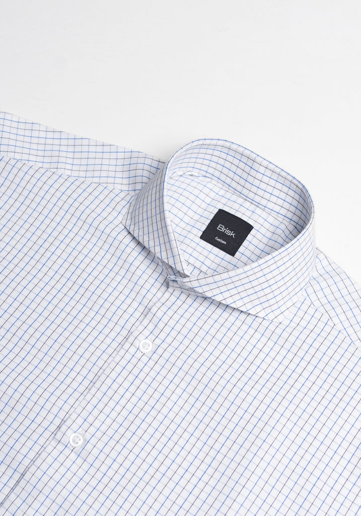 Soft Black Blue Mini Boxes Shirt