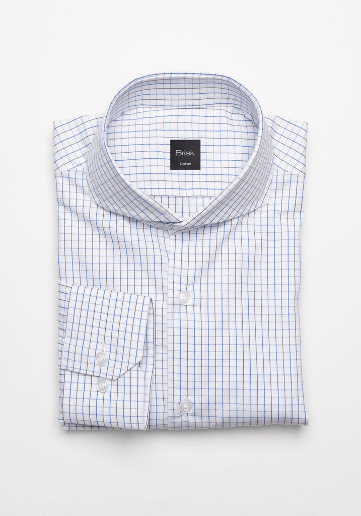 Soft Black Blue Mini Boxes Shirt
