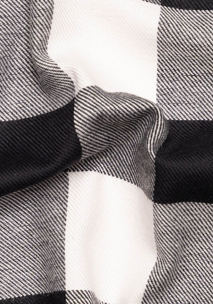 Soft Black Bold Boxed Flannel-1