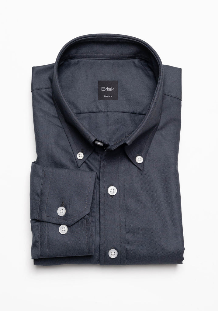 Super Crisp Charcoal Grey Oxford-Heavyweight Shirt