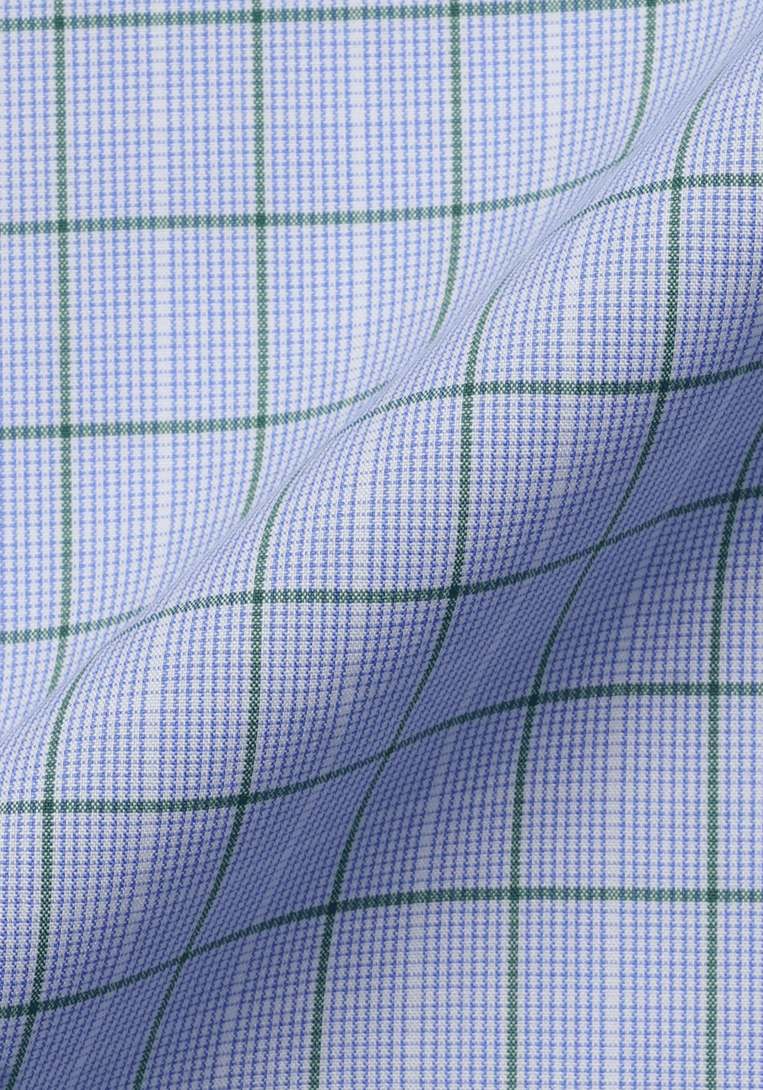 Supima Blue Green Windowpane